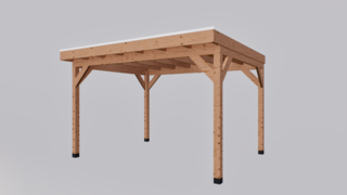 Douglas overkapping 300x400cm met overstek Verando